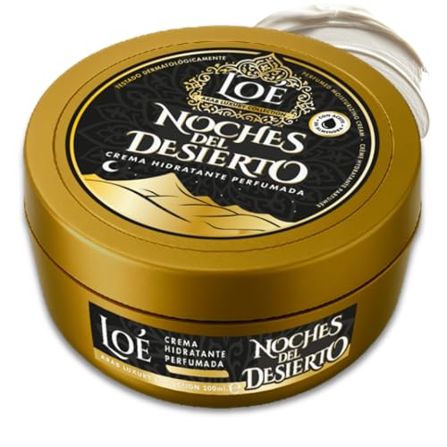 Crema Corporal Perfumada Árabe LOÉ | Hidratación Profunda con Aceite de Almendra | Inspiración Oriental | Piel Seca y Sensible | No Grasa 200ml (Noches del Desierto)