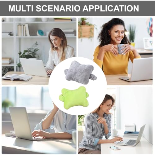 COYUN 2 Pcs Ergonomische Maus-Handgelenkauflage, Mouse Wrist Rest, Tastatur Handauflage, Plüsch-Flanell&Seide Gefülltes Kissen, Weiche Handgelenkstütze Für Laptop, Computer, Schreibtisch, Bürobedarf