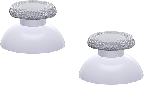 Miniatura 6 de eXtremeRate Palancas de repuesto color blanco sólido y New Hope Gray para controlador PS5, joystick analógico de doble color personalizado