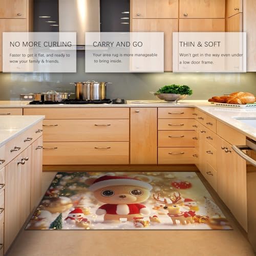 Tapis lavable Noël antidérapant pour entrée propre