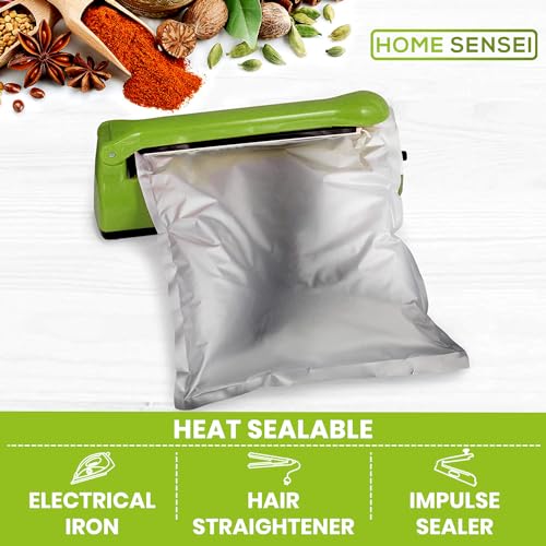 image for Home Sensei 30 Mylar Bags for Food Storage 1 Gallon - Extra Thick 15 M