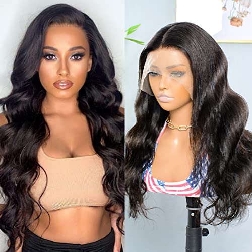 Ghair Äkta Hår Peruk Kroppsvågig Lace Front Peruk 13x4 Äkta Hår Peruk 100% Brasilianskt Äkta Hår...