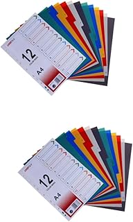 NOLITOY 24 Cartões De Guia Pces Índice Do Divisor Da Página Do Índice Para O Cartão De Índice Do Papel Do Índice Do Caderno Que Classifica O Cartão Da Etiqueta Do Papel A4