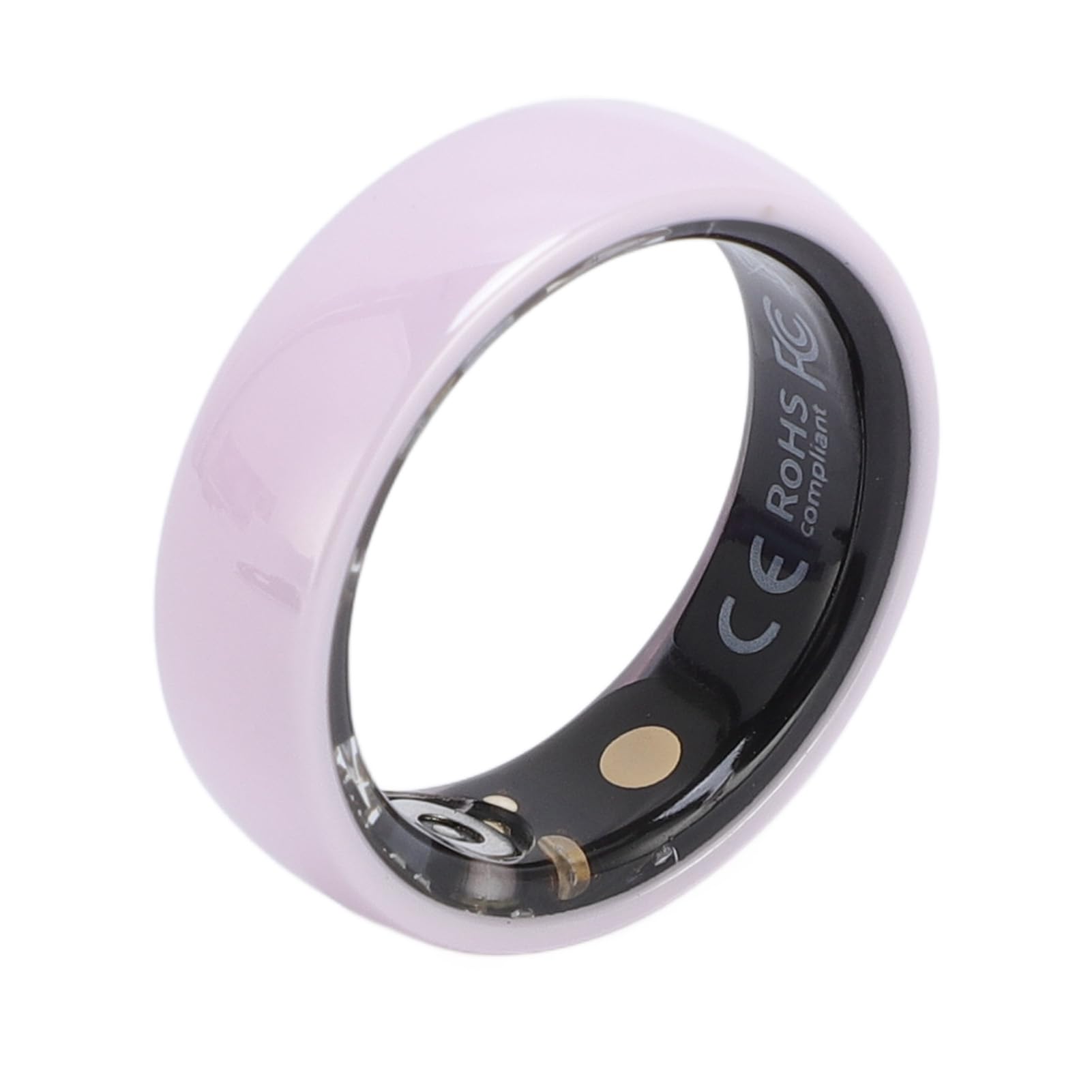 Wakects Bague Connectée NFC Bague Santé Tracker [Size] Étanche IP68 5ATM Charge Magnétique Céramique Fitness Tracker pour Hommes Femmes (Taille 12 (ID 21,4 mm / 0,84 Pouces C 67,2 mm)