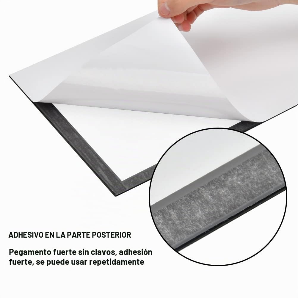 CENBEN 10 Pcs A4 Marco Magnético Autoadhesivo, Información Marco Plateado, Pantalla Impermeable, Fundas para Letreros,Fotos, Documento,Paredes y Ventanas,Cierre Magnético,Funda Magnética