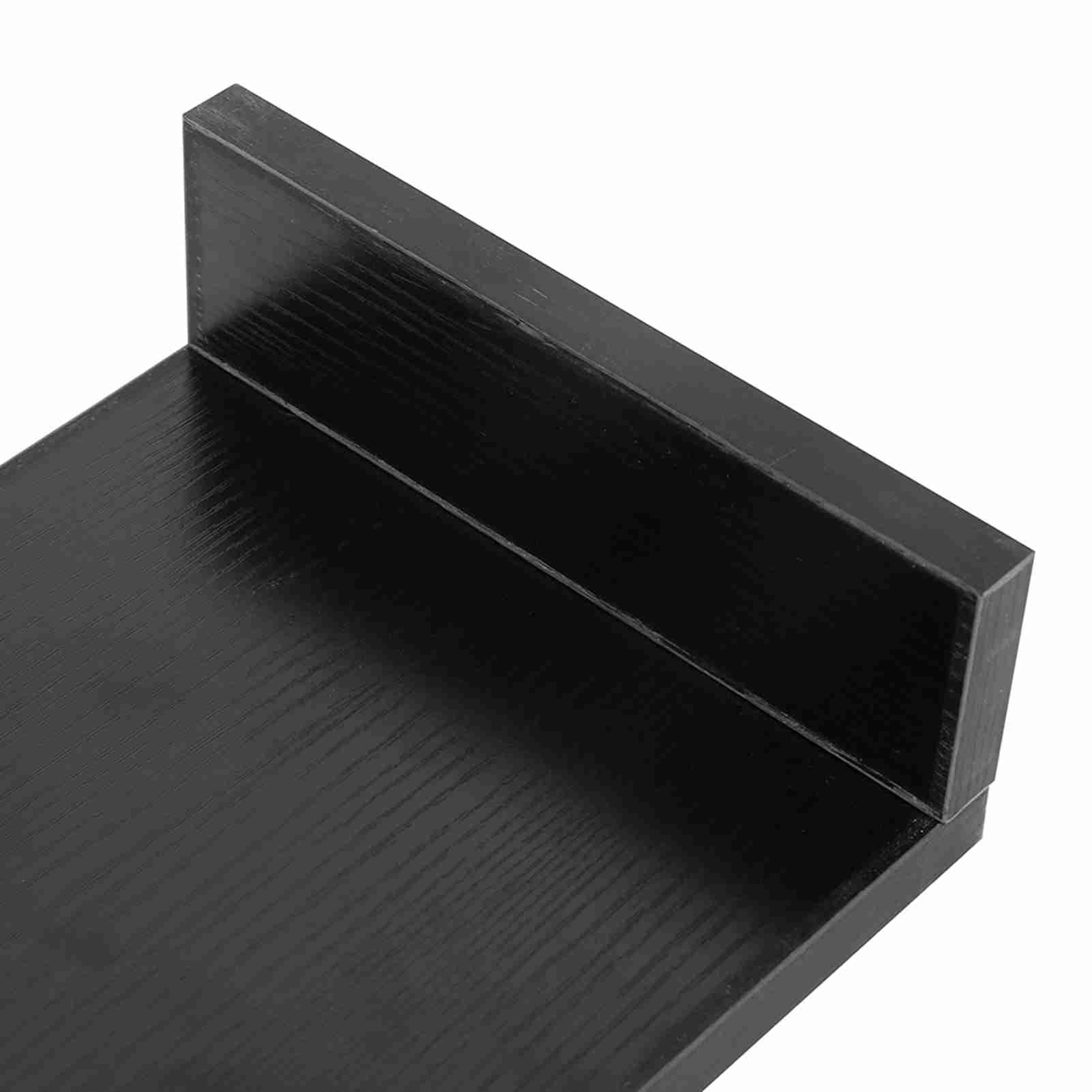 Drewniany stojak na monitor do monitorów LED LCD, podstawka do biurka podnosząca wysokość ekranu i zmniejszająca obciążenie szyi, organizer pod biurkiem do komputera i laptopa, 50 (Czarny)