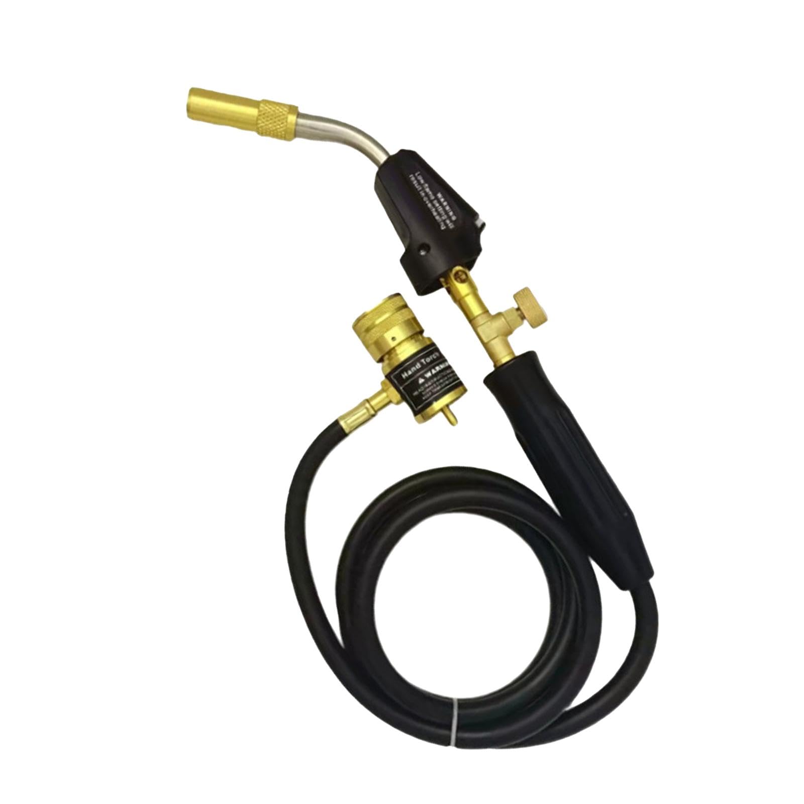Palnik propanowy Zapłon Dmuchawa spawalnicza Wąż 5 stóp Mapp Palnik gazowy Palnik do grilla Wielofunkcyjna latarka Blokada płomienia Palnik spawalniczy, podwójnie regulowany(Single Adjustable)