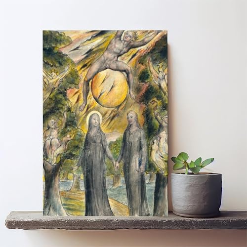 Impression toile William Blake soleil colère déco murale bureau 30x45 - 2