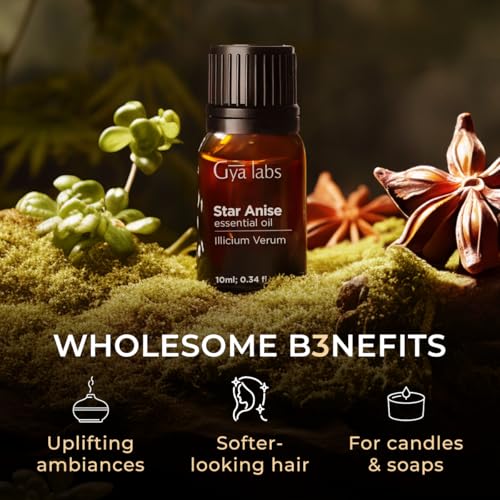 Image of 100% Pure Star Anise Essential Oil - 0.34 Fl Oz - Star Anise Oil for Hair, Skin, Diffuser, Aromatherapy & DIY Candle Making Scent