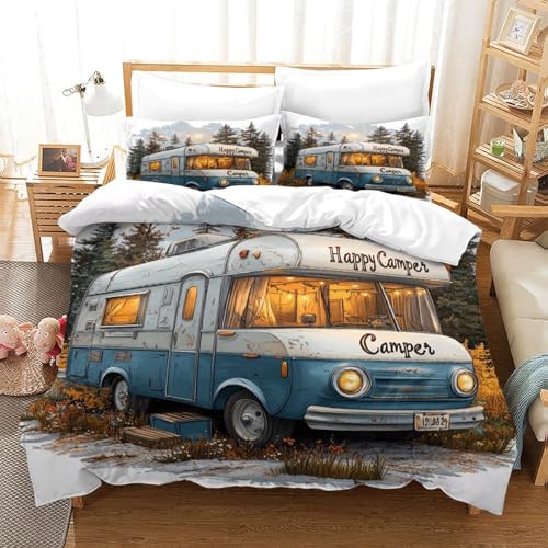 Housse de couette camping-car vintage microfibre 140x200 - 3