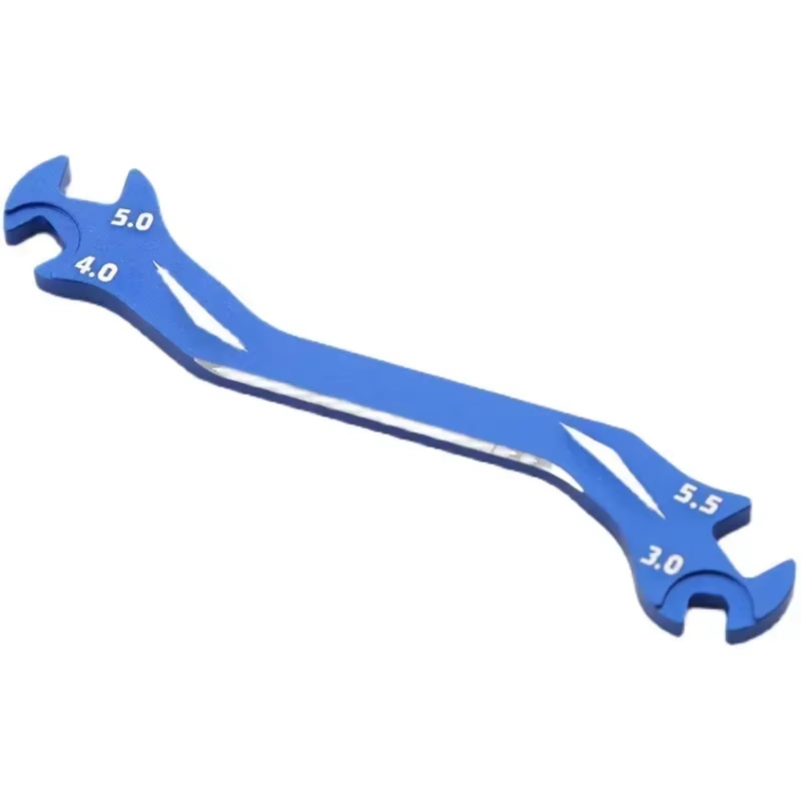 Piezas Coche Teledirigido Herramienta Especial 4 En 1 Llave Inglesa 3/4/5/5,5 Mm Tensores Tuercas Multifunción Coches RC Vehículos Todoterreno Accesorios Y Mejoras(Blue)