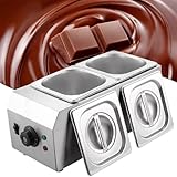 【CHAUFFAGE RAPIDE】- Notre machine à tempérer le chocolat adopte un tube chauffant interne en forme de M et un chauffage au bain-marie pour assurer un chauffage rapide. Le chocolat est chauffé uniformément, ce qui permet une meilleure fluidité du mélange et des sauces plus onctueuses, sans brûler ni détruire les ingrédients et la saveur du chocolat