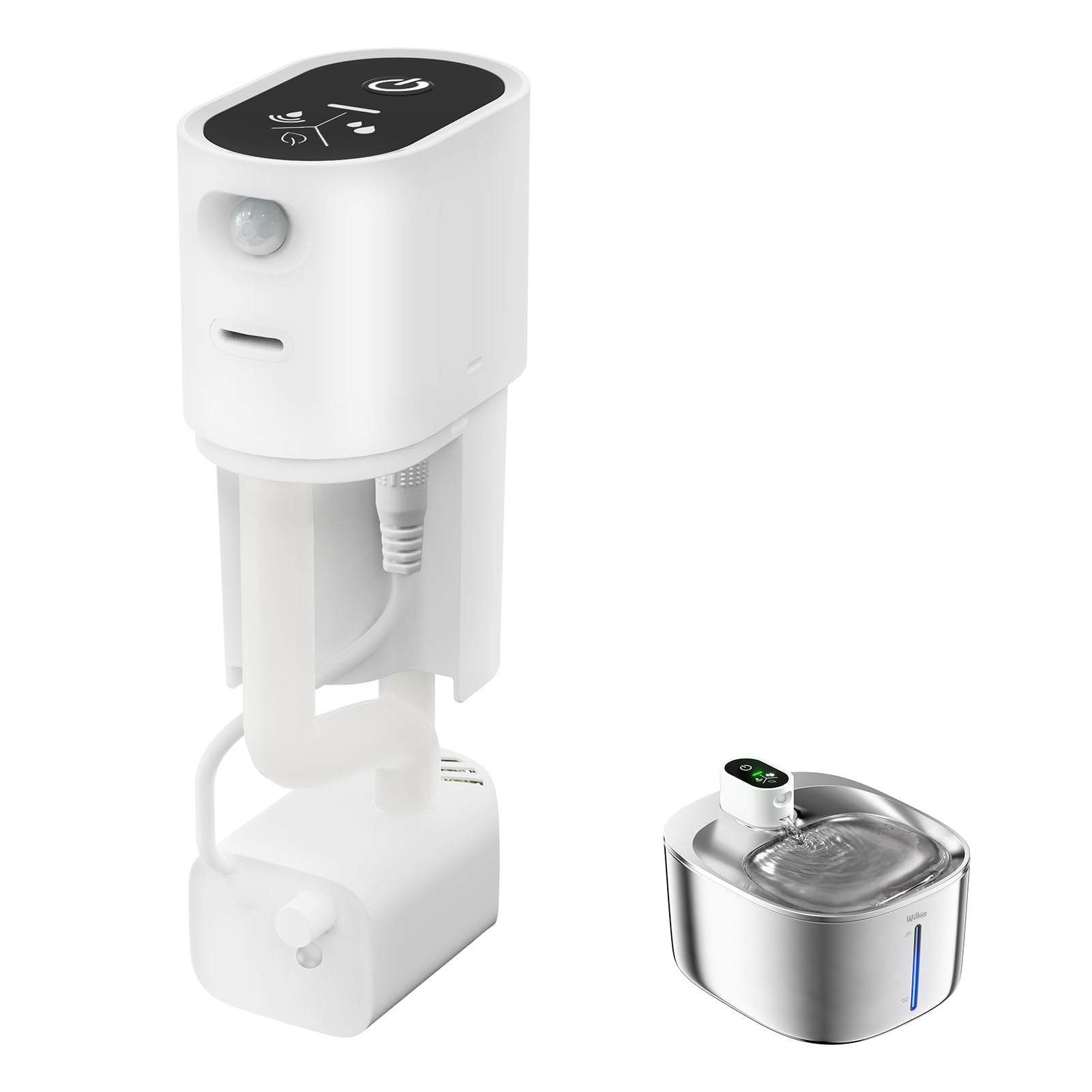 Moteur de fontaine à eau pour chat avec pompe pour FS10PLUS, moteur de rechange en acier inoxydable pour fontaine à chat de 4,1 L