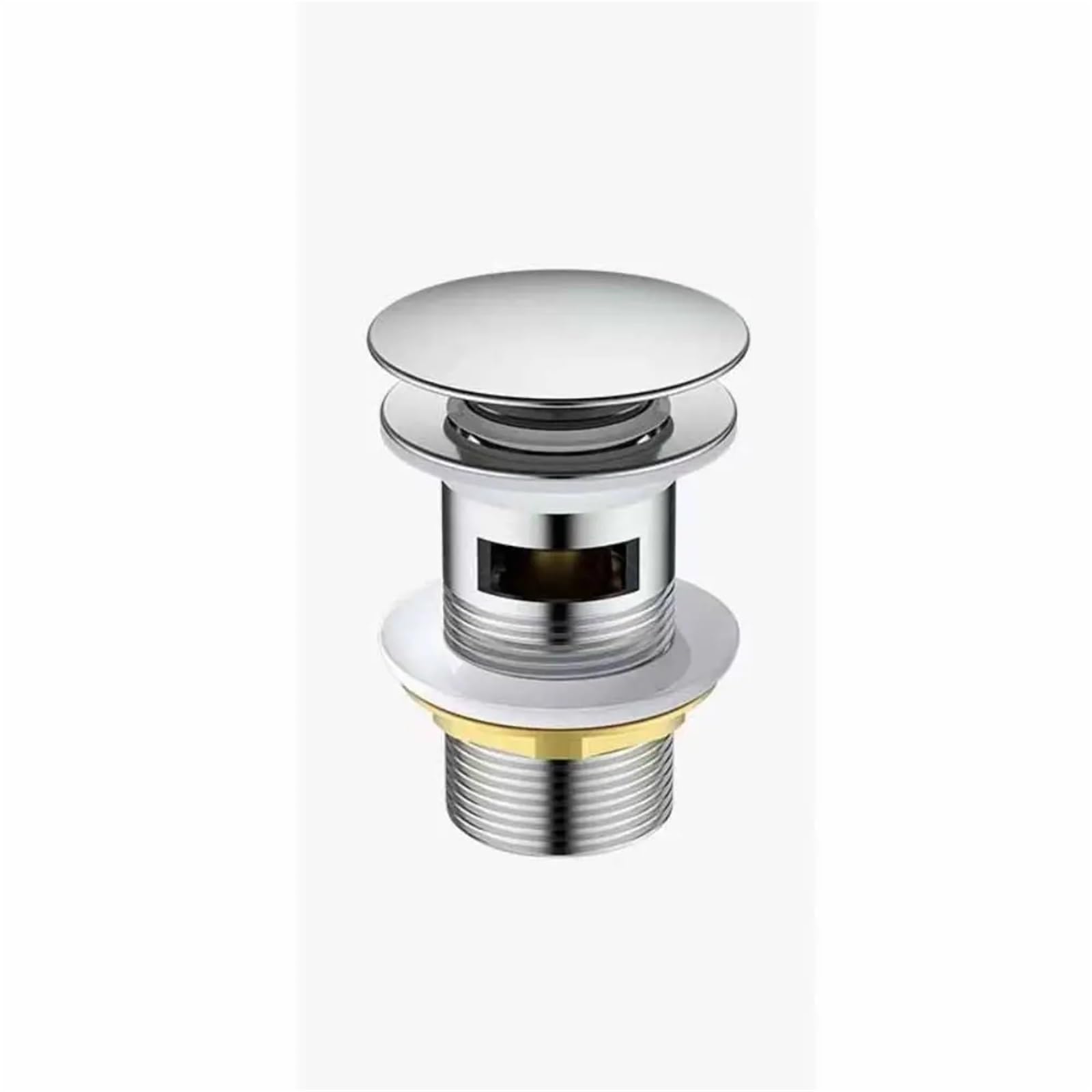 Basin Sink Pop Up Drain Click Clack Slotted Unslotted Push Pop Up Basin Drain Device Sink Tap Bath Stopper Strainer for Bathroom