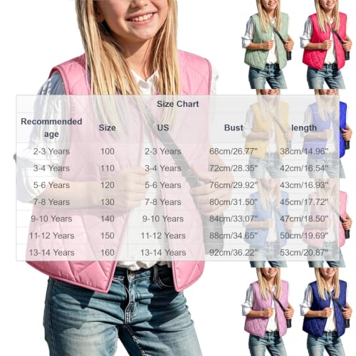 RKSTN Kids Fleece Lined Sleeveless Coats Cute Fall Vest Coat - image 4