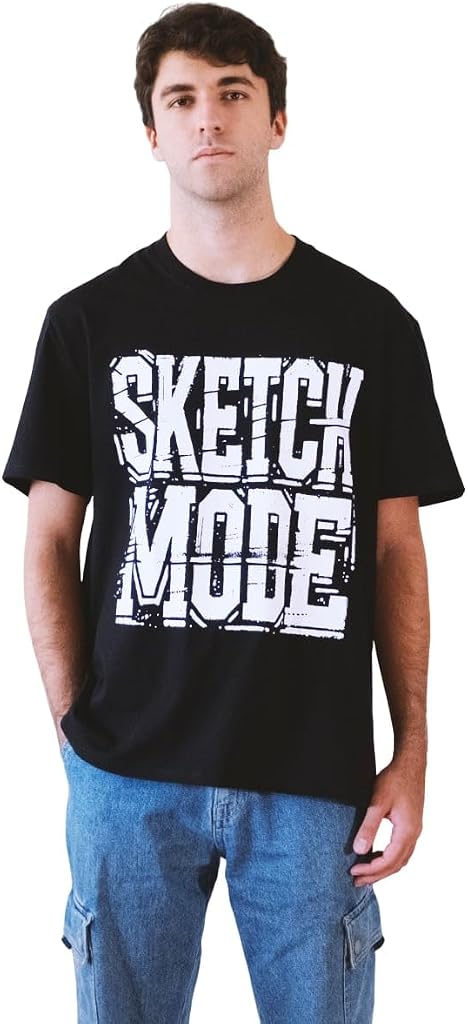 SMW Sketch Mode Oversize Erkek Tişört – Unisex -%100 Pamuk Minimal Streetwear Tshirt – Rahat Kalıp Günlük Giyim