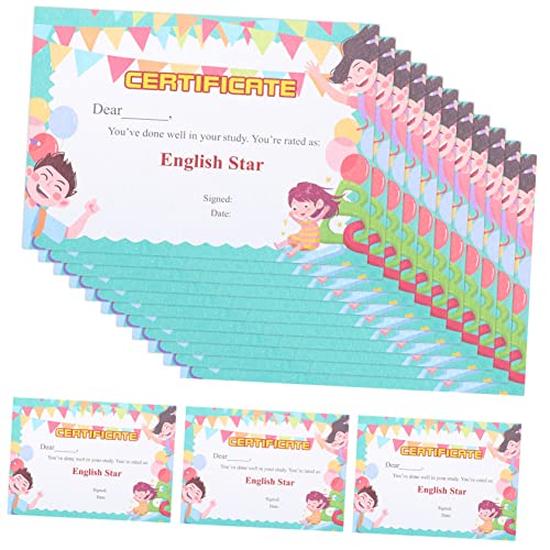 Certificats de récompense pour la remise des diplômes en école maternelle et élémentaire, 50 pièces