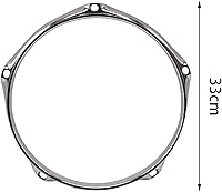 Vista 7 de Borde de tambor de 5 agujeros, accesorio musical de aro de 5 agujeros, instrumento de percusión resistente, batería de tambor, aro de bombo