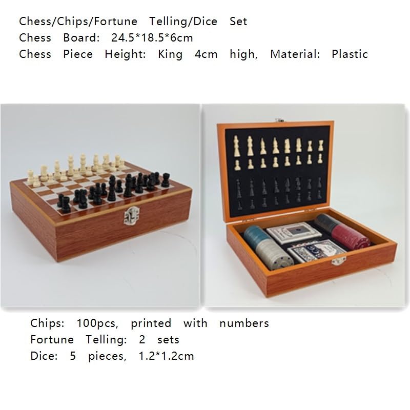 Juego de ajedrez de Madera Multifuncional for Viajes. Ajedrez