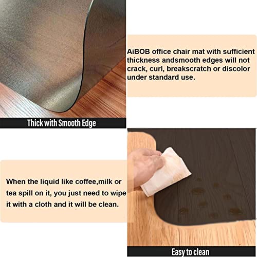 Aibob Office Chair Mat For Hardwood Floors, 36 X 48 In, Heavy Duty Floor Mats For Computer Desk, Easy Glide For Chairs, Flat Without Curling #TOP2