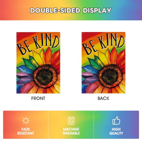 Drapeau extérieur Be Kind Pride pour propager la bienveillance - 6