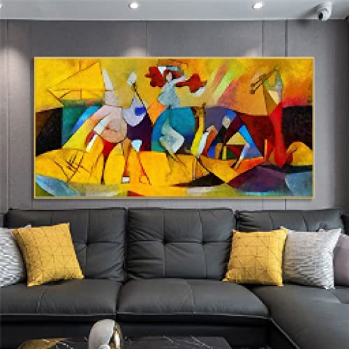 Peinture sur toile moderne 40x80cm sans cadre pour une décoration épurée et chic