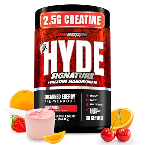 Image of ProSupps Mr. Hyde Signature V2, Pre Workout Powder with Creatine, Beta Alanine & Caffeine - Performance, Energy & Endurance - Clean Fitness & Gym Supplements for Men & Women (Fruit Punch, 30 Servings)