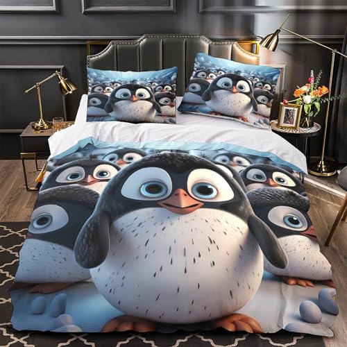 Housse de Couette Chat Orange 220x240 cm en Microfibre pour Lit Double King - 2