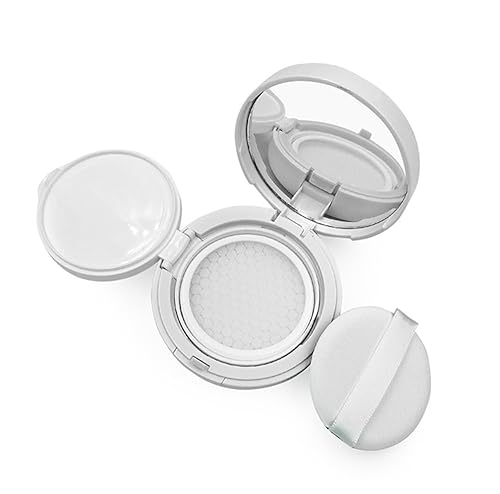 AKOAK Contenedor de polvo de maquillaje portátil vacío de 0.5 onzas de capacidad, estuche de soplo con cojín de aire, tarro de maquillaje de