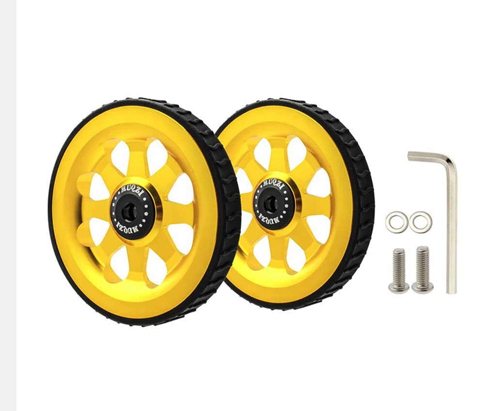 LONDON CRAFTWORK Grandes Roues pour Brompton Doré 82 mm Pièce de vélo Unisexe, Taille Unique