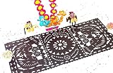 5 Table Runners, Mexican Wedding Decoration,Cinco de Mayo Table Runner, Black Table Runner, Papel Pi