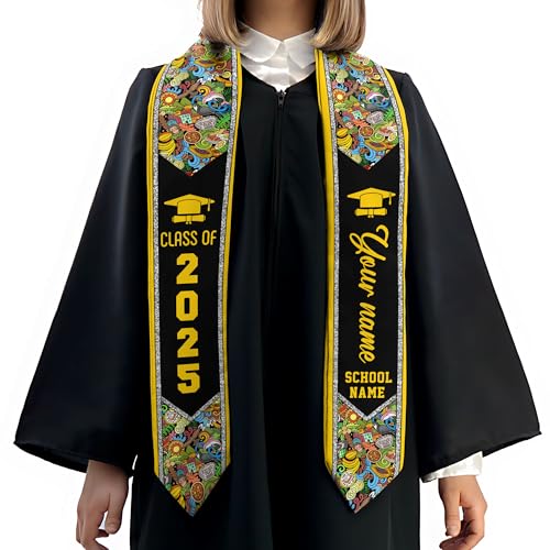 MonkeyVan Custom Colombian Graduation Sash 2025, Personalized Colombian American Stole, Colombia Flag Graduation Stole S70