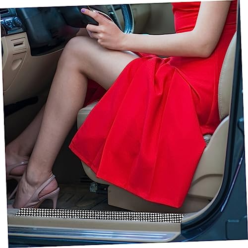 SUPVOX 2 Pçs Tira De Soleira Bling Protetor De Soleira De Porta De Carro Tiras Anti-Piso Pedal Prote