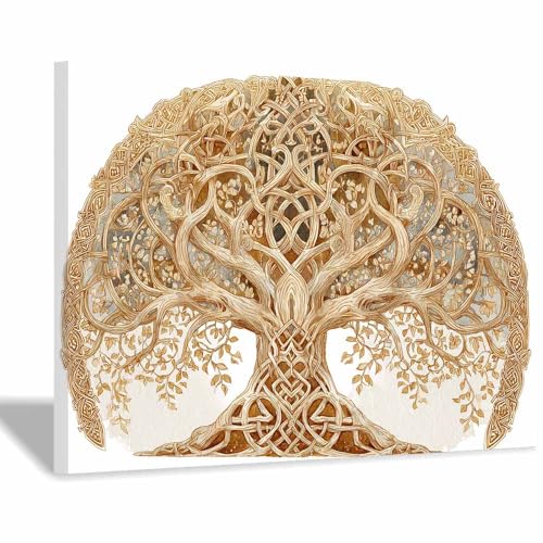Tableau salon moderne grand format arbre de vie pour habiller vos murs