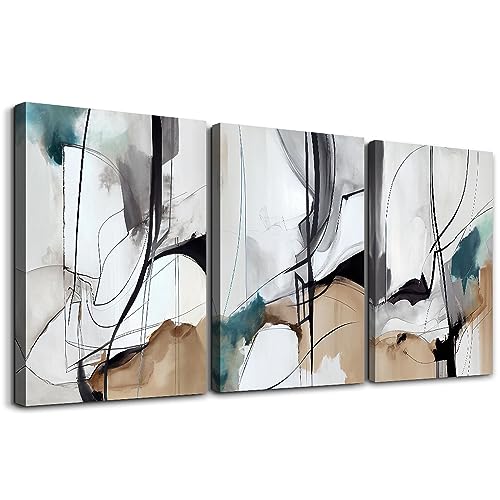 DZRWUBHS Canvas Wall Art For Living Room Wall Decor For Bedroom Modern Family Canvas Art Office Decor Abstract Wall Paintings Pictures Artwork Ready To Hang Room Home Decorations 12" X 16" 3 Piece