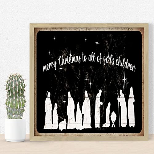 The Birth of Jesus en plaque de bois pour transmettre la magie de Noël