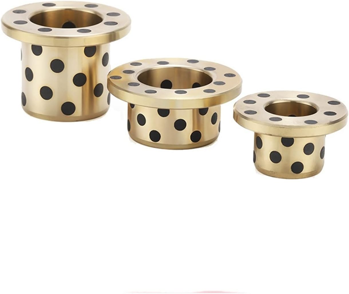 1pcs MPGZ12/15mm Inside Diameter Standard Thrust Flanged Brass Impregnated Graphite Oilless Bushing Linear(15x21x25-35x3)