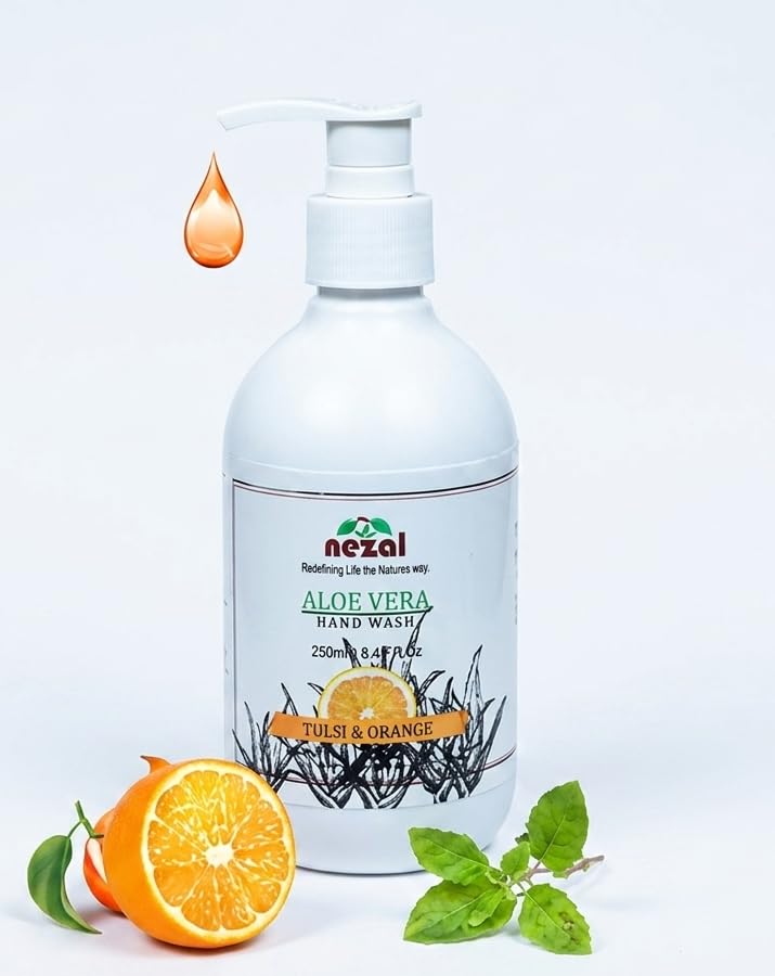 Image of Nezal Tulsi & Orange Handwash 250ml - With Aloe Vera