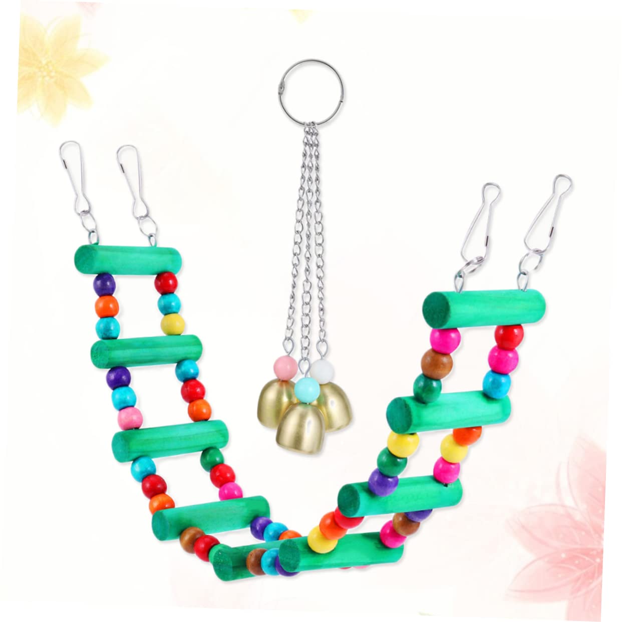 ABOOFAN Lot De 3 Balançoires pour Perroquets Jouets pour Cage À Oiseaux Échelles Et Balançoires pour Perruches Fournitures pour Animaux De Compagnie 2 Pièces X 3