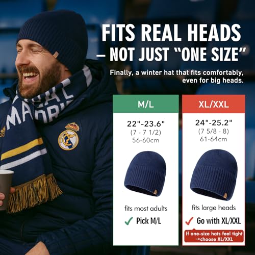 Image of TOP-EX PolarWool Merino Wool Beanie with Soft Polartec Fleece Lining | Soft merino wool with Polartec fleece lining delivers lasting warmth, comfort and a roomy fit for everyday winter wear