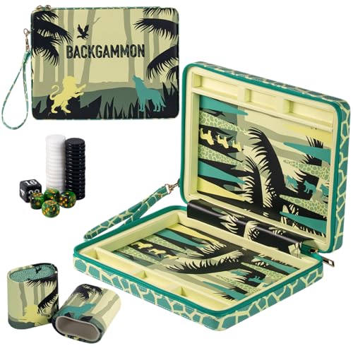 Backgammon Juego de Mesa Plegable para 2 Adultos 10 Pulg miniatura 1