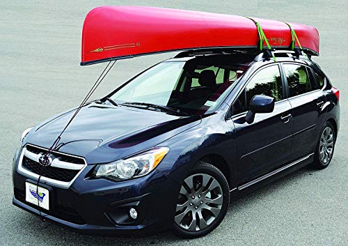 DrSportsUSA Universal Kayak Rack and Canoe Carrier Rooftop Mount on SUV, Car and Truck with Bow and Stern Lines Suitable for Canoe, SUP, Kayaks, Surfboard