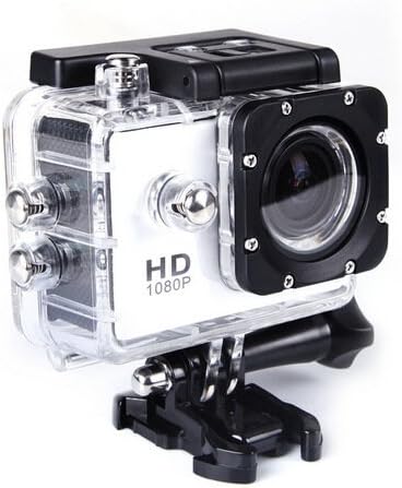 Helmet Sports DV 1080P Full HD H.264 12MP Car Recorder Diving Bicycle Action Camera 1.5 Inch LCD 170° Wide Angle Lens Outdoor Waterproof G-Senor Motorbike Camcorder DVR (White)