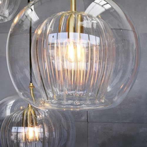 Lámparas de techo nórdicas modernas de cristal E27 para restaurante 7