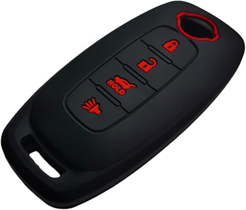 Miniatura 3 de Funda de silicona para llavero con control remoto sin llave, compatible con Nissan Pathfinder Rogue 2023 2024 - 4 botones para maletero de automóvil