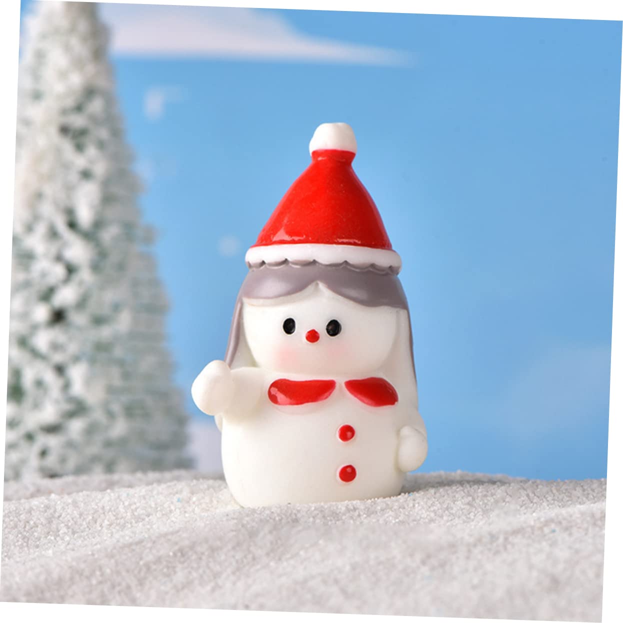PRETYZOOM 40 Piezas muñeco de Nieve de Resina Centro de Mesa navideño rústico figuritas Decorativas de muñecos de Nieve Christmas Tree Xmas Tree Estatua del muñeco de Nieve Adornos de Resina
