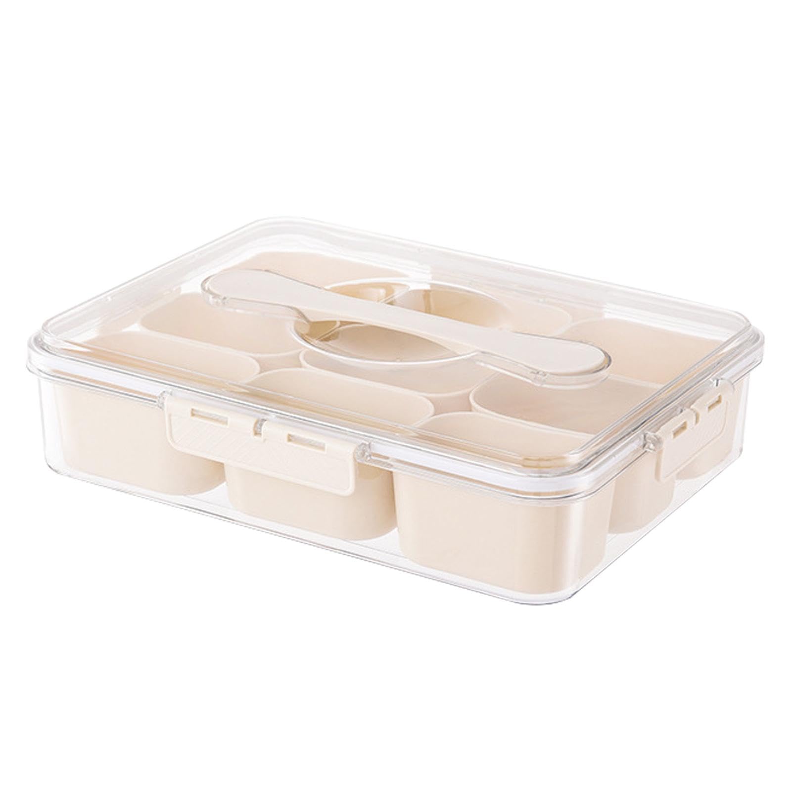 Boîte à goûter et plateau portable divisé pour collations et charcuteries al fresco
