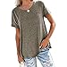 Produktbild KXZD Damen Kurzarm Tunika Tops Basic Lose T Shirts Einfarbig Casual T-Shirt Kurzarm T Shirt Sommer Lässiges T-Shirt Leicht Frauen Oberteile Tops Sommer Kurzarmshirt Oberteil Bluse Damen Shirts