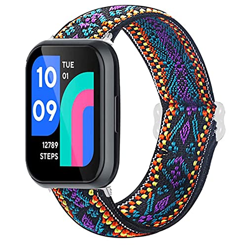 Bracelet Wy-ze 47mm nylon élastique réglable violet bleu montre connectée