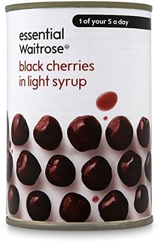 Essential Waitrose Black Cherries in Light Syrup 425g